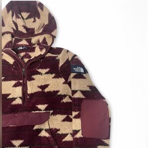 The North Face Jacket Womens Campshire Sherpa Fleece 1/4 Zip Pullover Hoodie